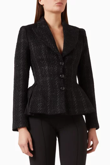 Peplum Blazer in Tweed
