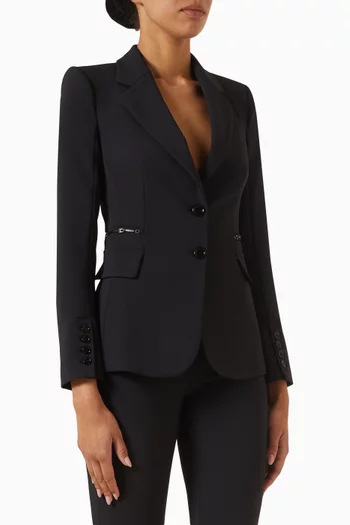 Single-breasted Blazer in Stretch Crêpe