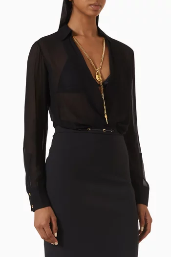 Sheer Bodysuit in Georgette