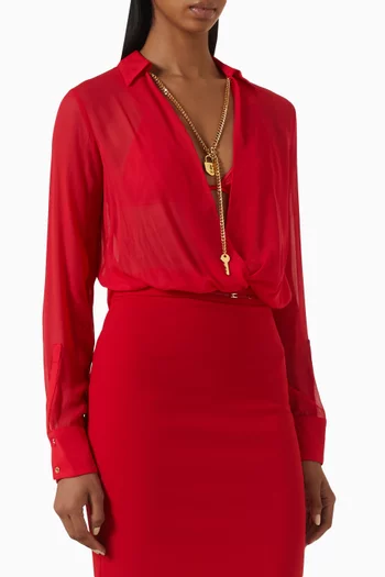 Sheer Bodysuit in Georgette