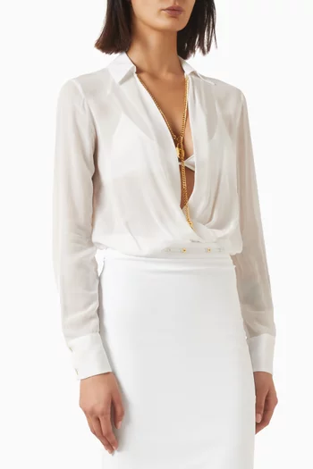 Sheer Bodysuit in Georgette