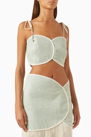 Aveiro Crop Top in Linen