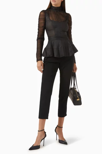 Tapered Pants in Light Crepe