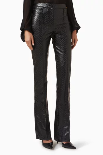 Fish-scale Bootcut Pants