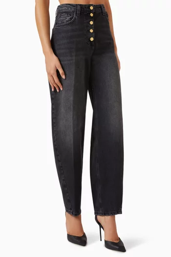 Barrel-leg Jeans in Denim