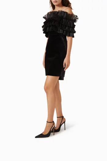 Criss-Cross Lace Sandals in Nappa