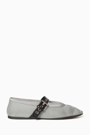 Logo Ballet Flats in Mesh