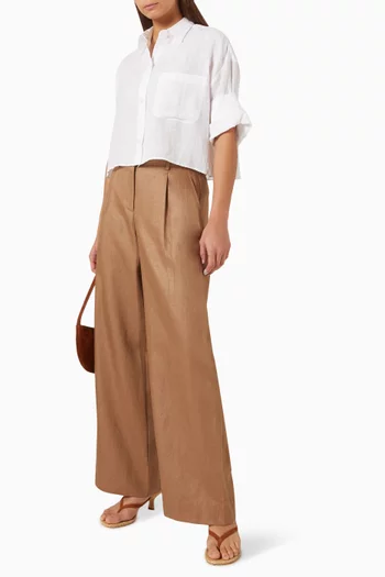 Next Ex Cropped Shirt in Linen