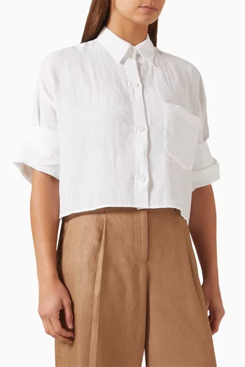 Next Ex Cropped Shirt in Linen