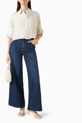 Next Ex Shirt in Pencil Stripe Viscose
