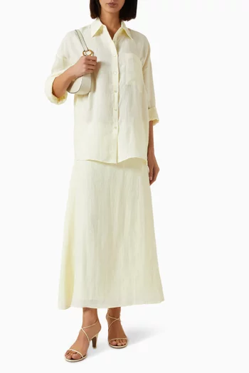 A-line skirt in Linen