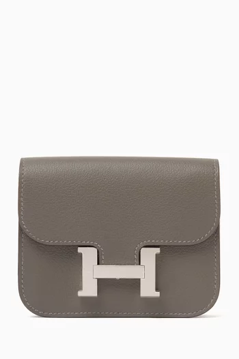 Unused Constance Slim Wallet in Evercolor Leather