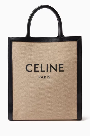 Small Vertical Cabas Tote Bag in Canvas