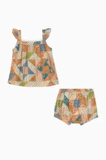 Top & Shorts Set in Cotton