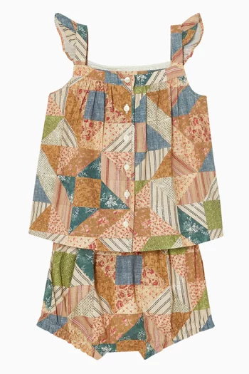 Top & Shorts Set in Cotton