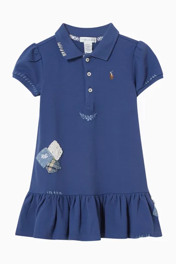 Knit Polo Peplum Dress