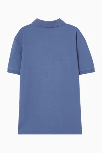 Polo T-Shirt in Cotton Mesh