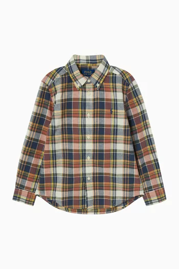 Check Pattern Shirt in Cotton