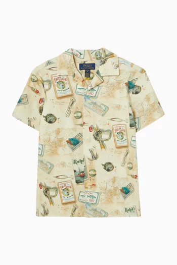 Printed Button-Down Shirt