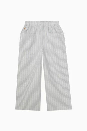 Striped Wide-Leg Trousers