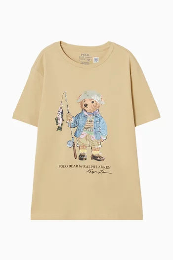 Bear Graphic T-Shirt in Cotton