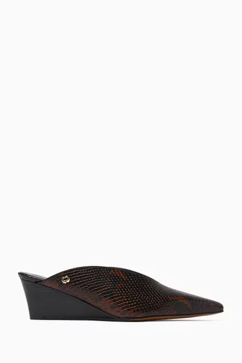 Fayna Wedge 50 Mules in Goat Leather