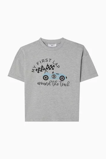 Race Car Graphic T-shirt in Cotton-jersey