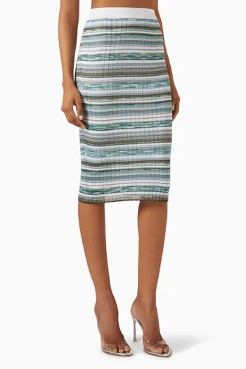 Stripe Knit Skirt