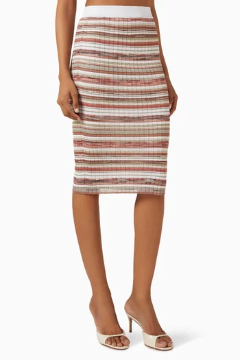Stripe Knit Skirt