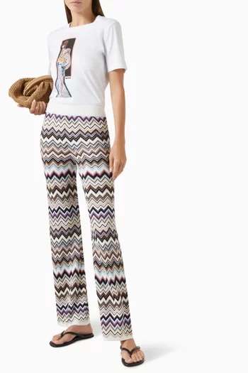 Zigzag Flared Pants