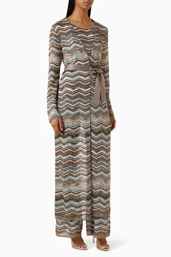 Belted Knit Cardigan in Viscose Blend