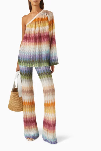 Flared-leg Knit Pants