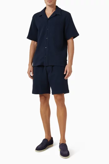 Sam Textured Shorts in Stretch-cotton