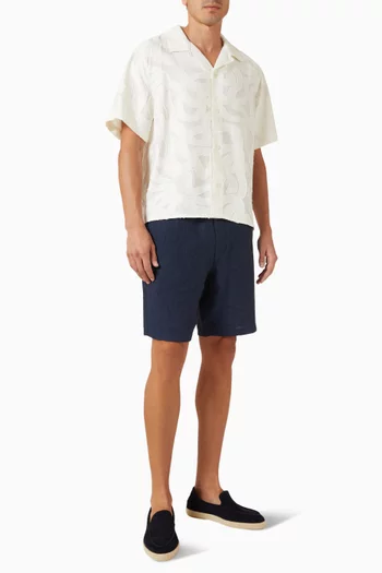 Curzon Jacquard Shirt in Viscose-blend