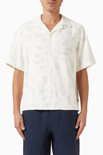 Curzon Jacquard Shirt in Viscose-blend