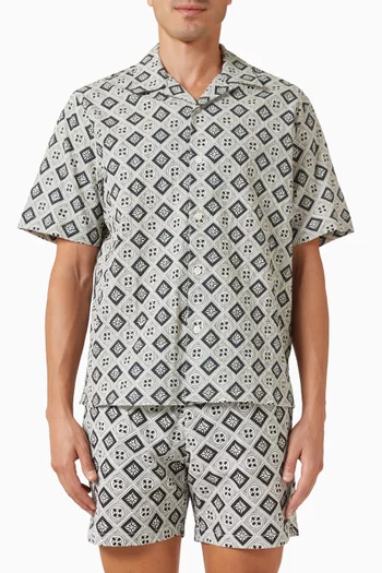 Didcot Tile Print Shirt in Cotton-blend