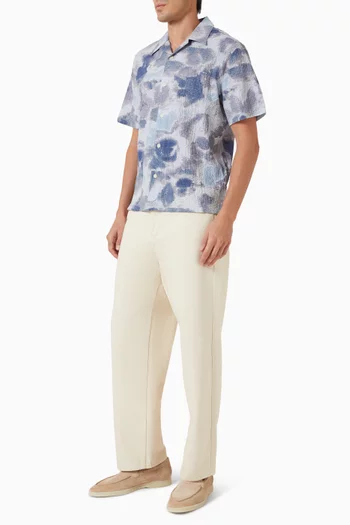 Didcot Watercolour Print Shirt in Cotton
