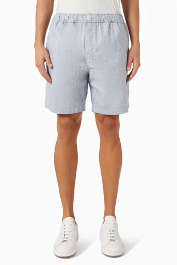 Kurt Herringbone Shorts in Cotton-linen