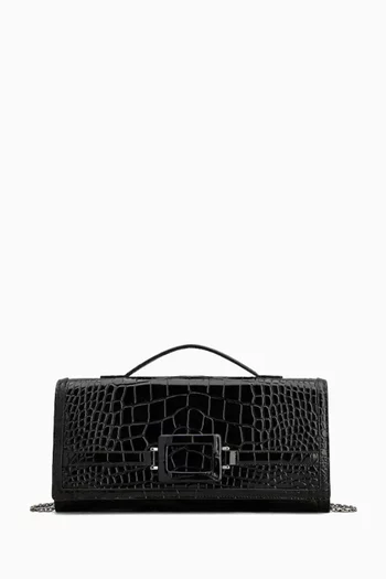 Belle Vivier Clutch in Leather