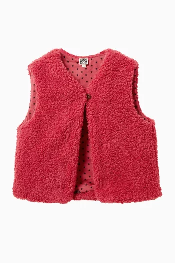Beti Vest in Sherpa Fleece