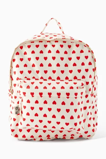 Heart-print Backpack