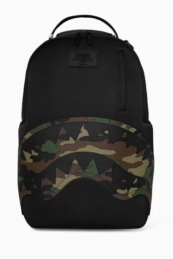 Camouflage Embossed Shark Backpack