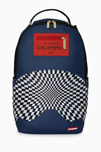 Ichimatsu-moyo Warp Check Shark Backpack