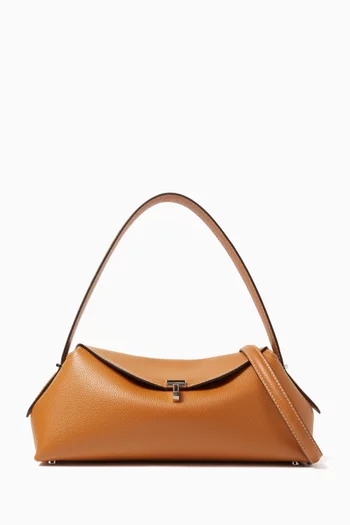 T-lock Shoulder Bag in Leather