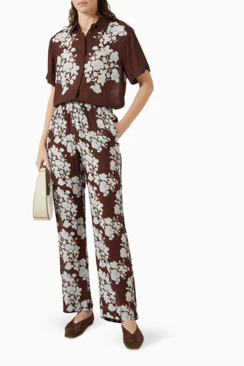 Rory Straight-leg Pants in Silk Blend