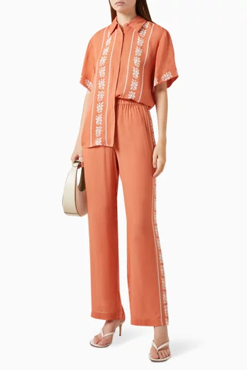 Rory Printed Shirt in Silk Blend
