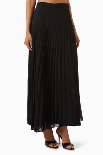 Pleated Skirt in Georgette Crepe