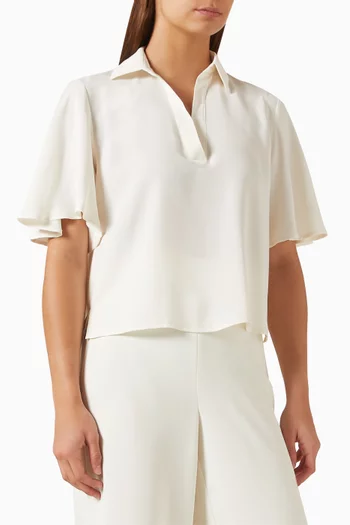 Polo Shirt in Satin