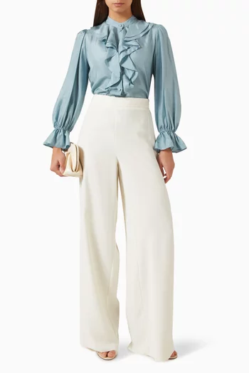 Ruffle Shirt in Silk
