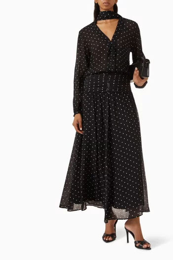 Printed Skirt in Crepon